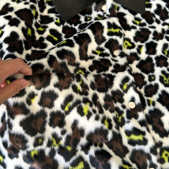 MOLLIOLLI. Bella Leopard Print Faux Fur Sz S NWT - Picture 8 of 15